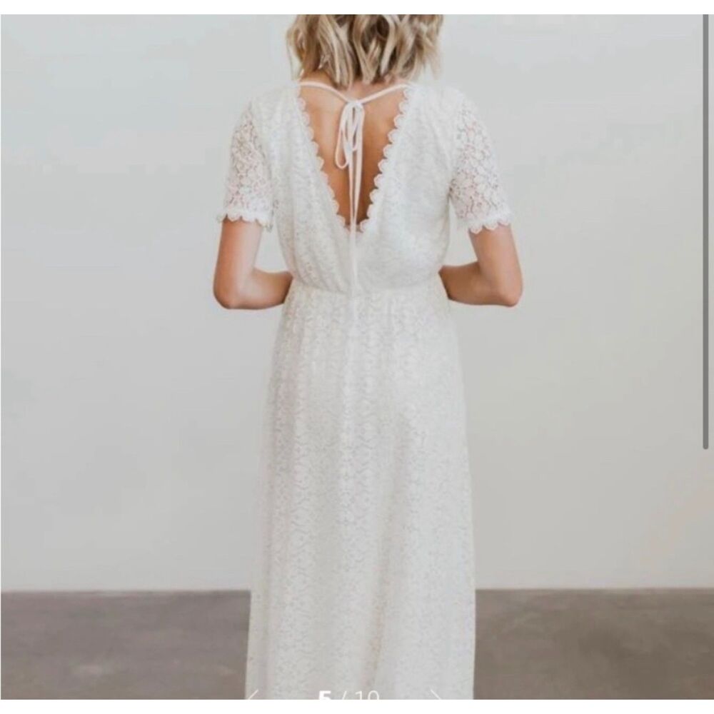NWT Baltic Born Venice White Lace V Neck Romantic Maxi Dress Size XS - Picture 2 of 11